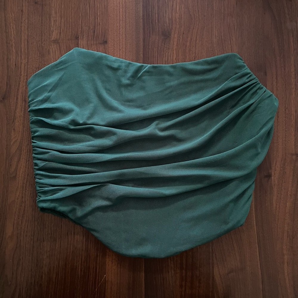 Mesh corset strapless top